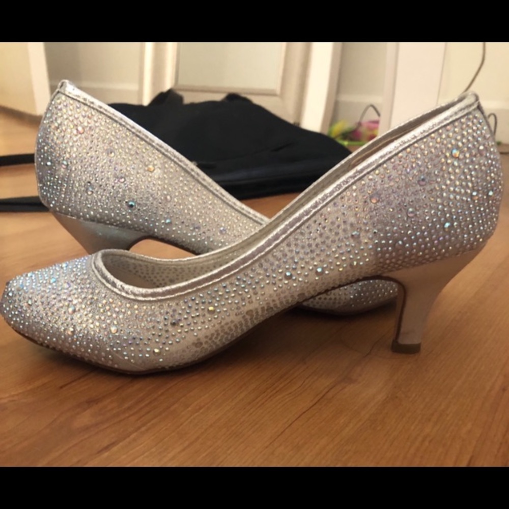 Sparkly low heels